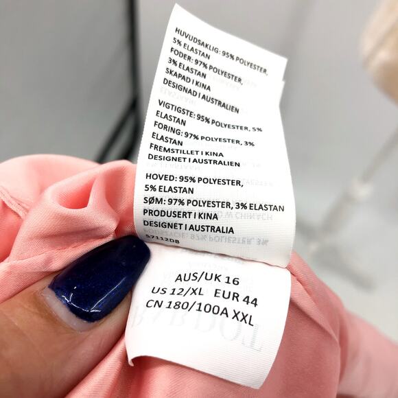 BARDOT Womens Gigi Mini Dress US 12 XL Pink Blossom Sleeveless NWT - Picture 11 of 12